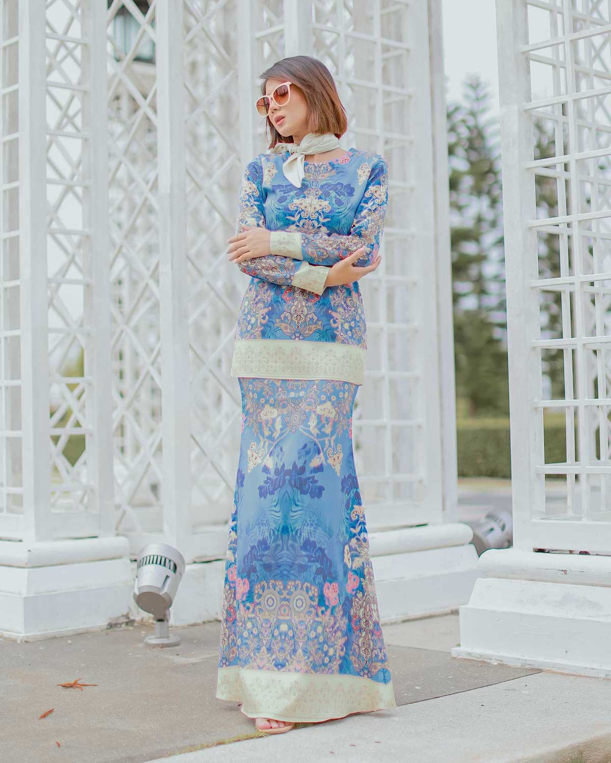 KAISHA MINI KURUNG - ASHLEY BLUE