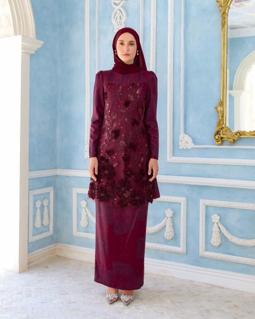 NOELLE KURUNG - BURGUNDY