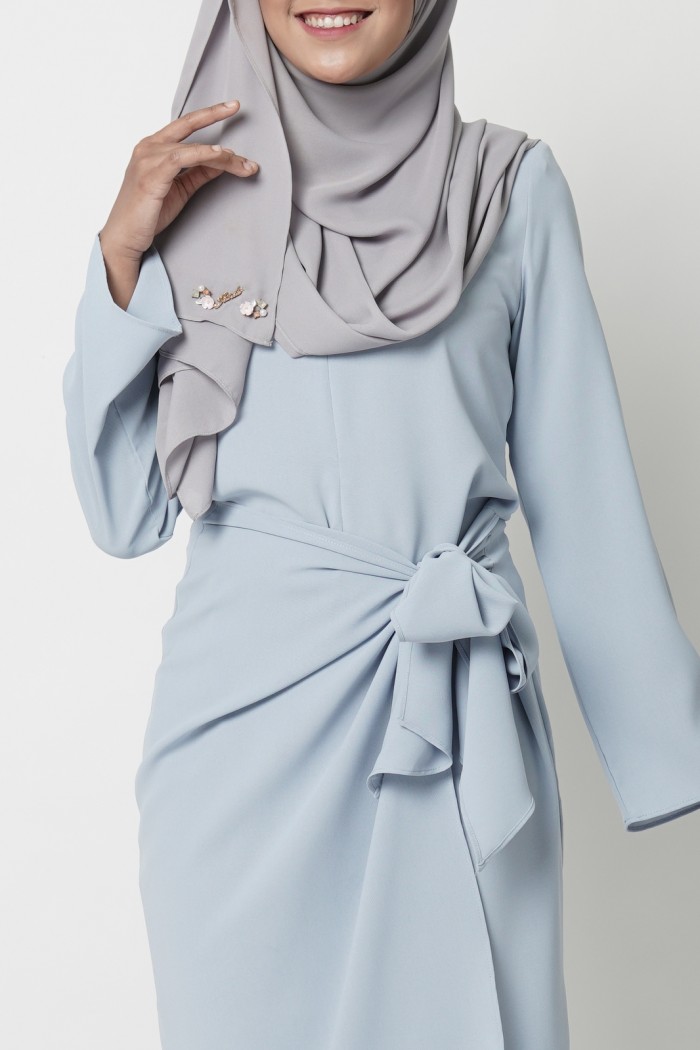 JERVAINE DRESS - DUSTY BLUE