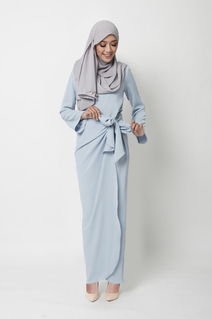 JERVAINE DRESS - DUSTY BLUE