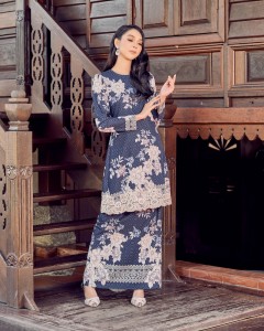 CELINA LACE KURUNG - NAVY