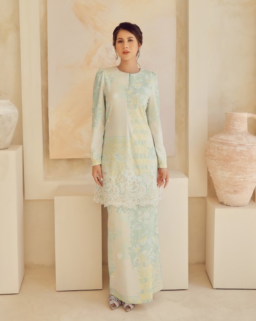 ALYSIA LACE KURUNG - MINT GREEN