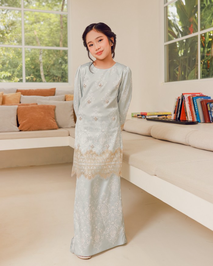 QALEESYA KURUNG (KID) - TURQUOISE MINT