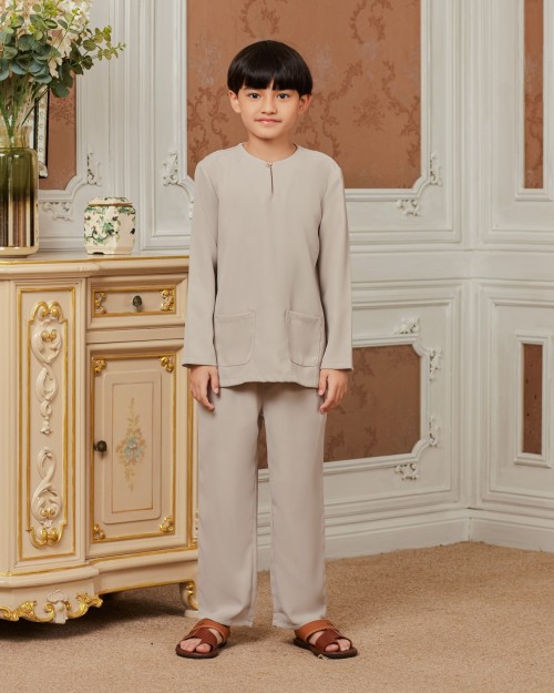 AJMAL BAJU MELAYU KID - SILVER GREY