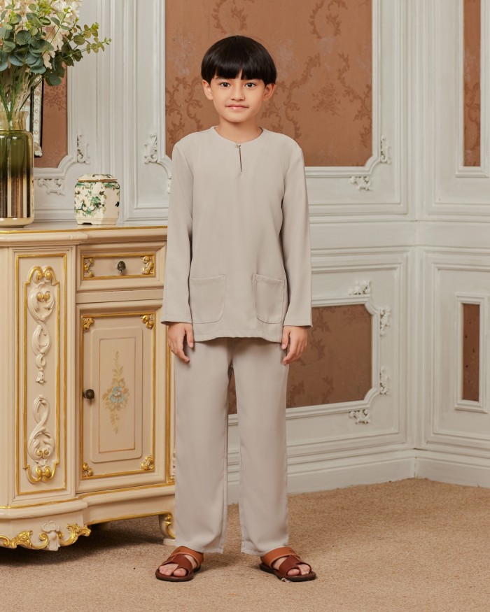 AJMAL BAJU MELAYU KID - SILVER GREY