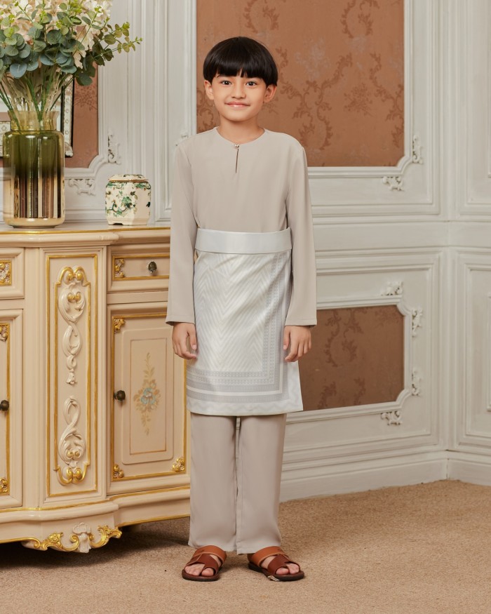 AJMAL BAJU MELAYU KID - SILVER GREY