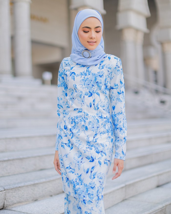 SAVANIA KURUNG - BLUE WHITE