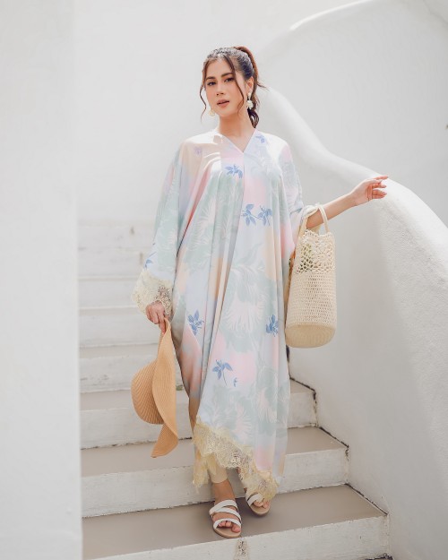 AMEERA CAFTAN - GREYISH BLUE