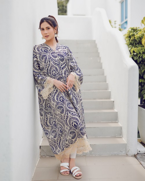 MAREEYA CAFTAN - NAVY BLUE