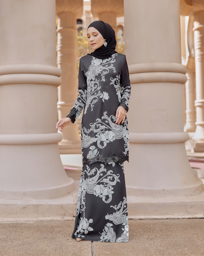 SAHSA LACE KURUNG - BLACK