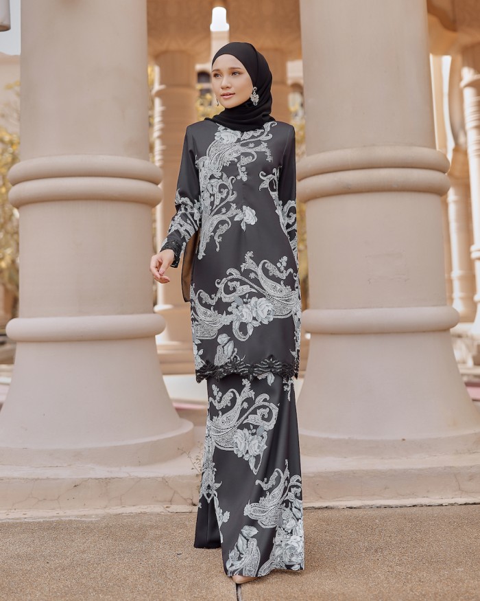 SAHSA LACE KURUNG - BLACK