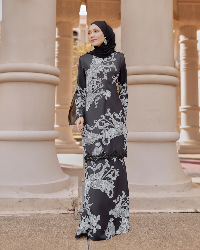 SAHSA LACE KURUNG - BLACK