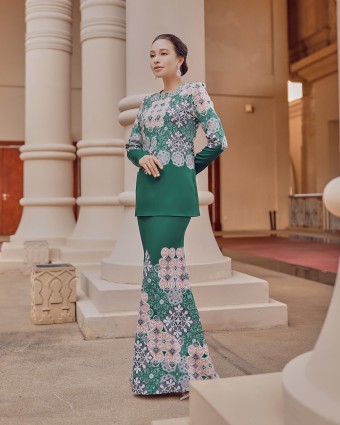 QISMA MINI KURUNG - EMERALD GREEN