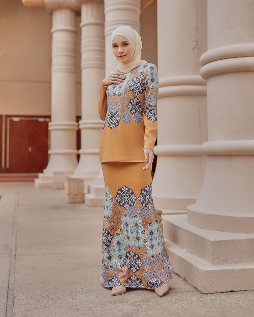 QISMA MINI KURUNG - MUSTARD GOLD