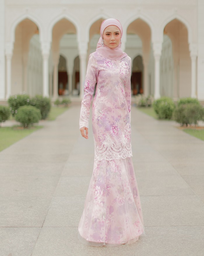 VICTORIA LACE KURUNG - MAUVE PINK