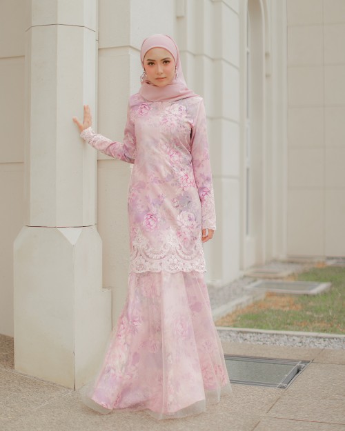 VICTORIA LACE KURUNG - MAUVE PINK