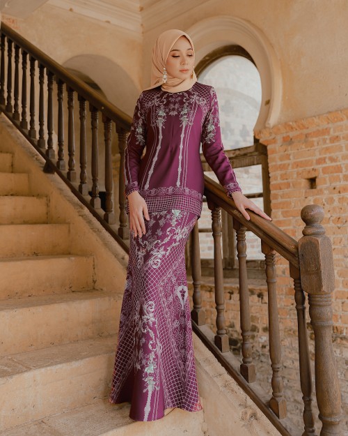EVA MINI KURUNG - BURGUNDY