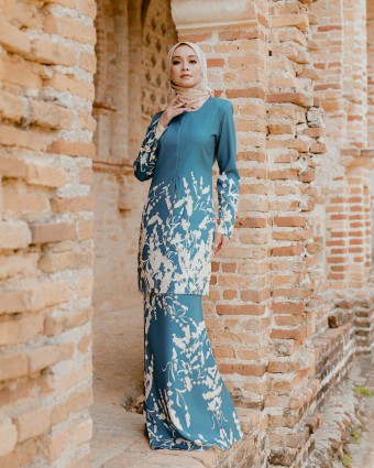 GIZA PREMIUM KURUNG - TURQOUISE BLUE
