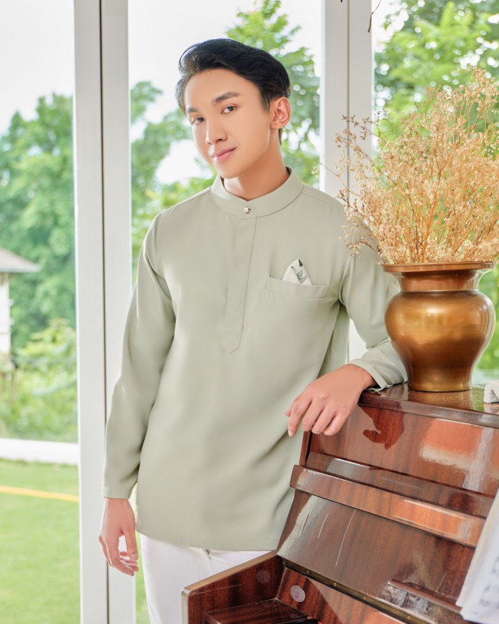 VIERRA KURTA (MEN) - SAGE GREEN