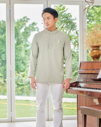 VIERRA KURTA (MEN) - SAGE GREEN