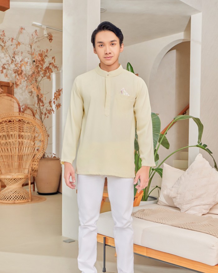 QAYLA KURTA (MEN) - SOFT YELLOW