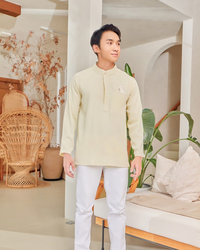 QAYLA KURTA (MEN) - SOFT YELLOW