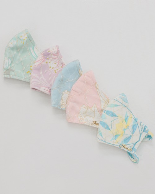 PRINTED NETTING LACE MASK