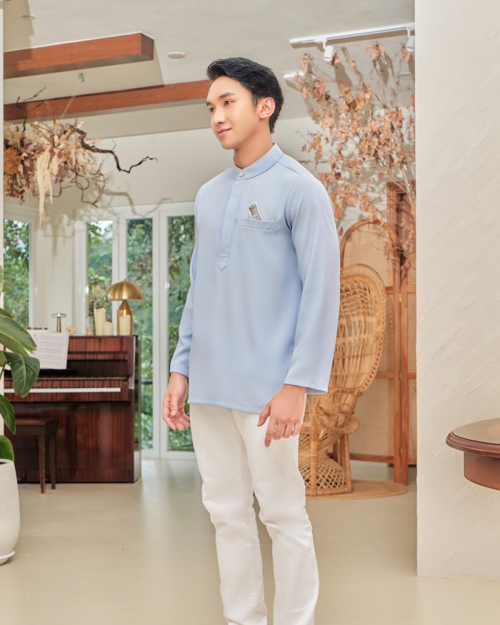 WANIE KURTA (MEN) - DUSTY BLUE