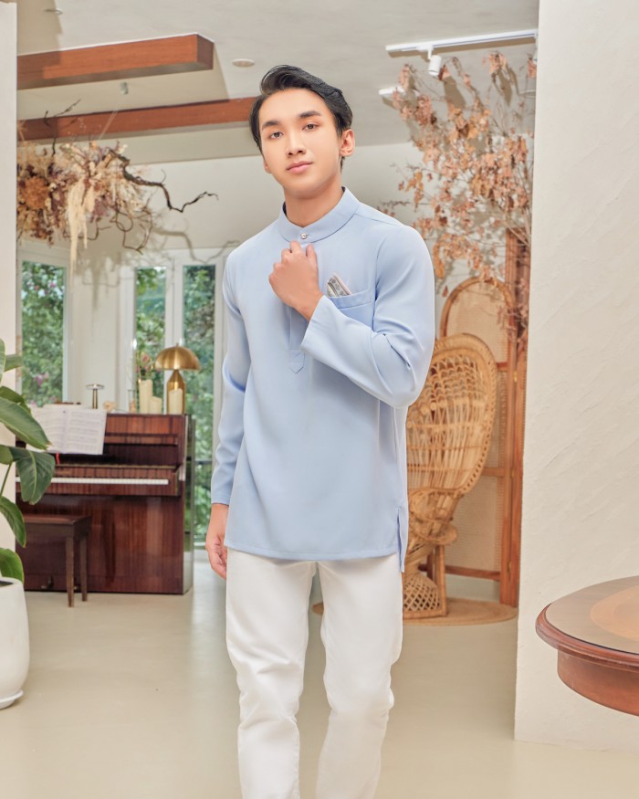 FLORESA KURTA (MEN) - BABY BLUE