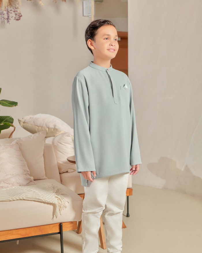 QALEESYA KURTA (KID) - TURQUOISE MINT