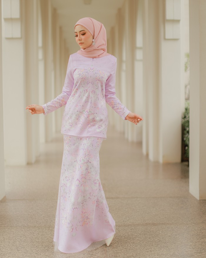 LOVELLA CRYSTAL KURUNG - LILAC PINK