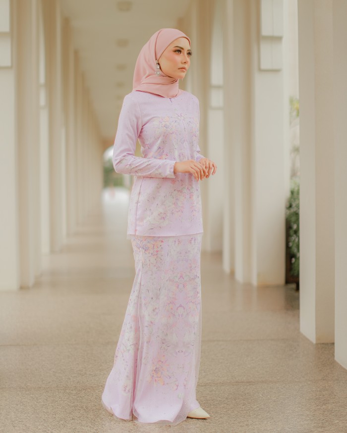 LOVELLA CRYSTAL KURUNG - LILAC PINK