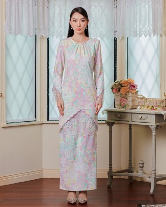 PEARLISYA KURUNG - MAUVE YELLOW