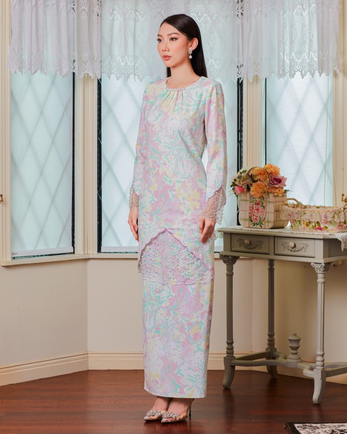 PEARLISYA KURUNG - MAUVE YELLOW