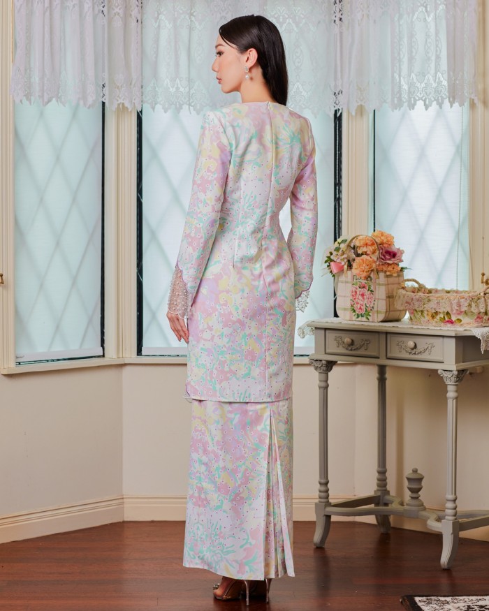 PEARLISYA KURUNG - MAUVE YELLOW