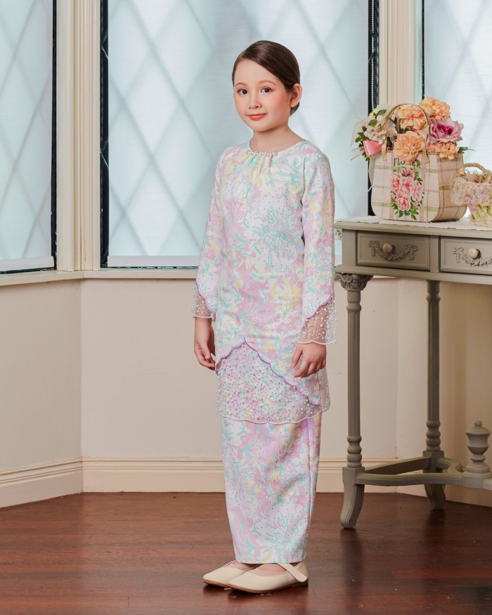 PEARLISYA KURUNG (KID) - MAUVE YELLOW