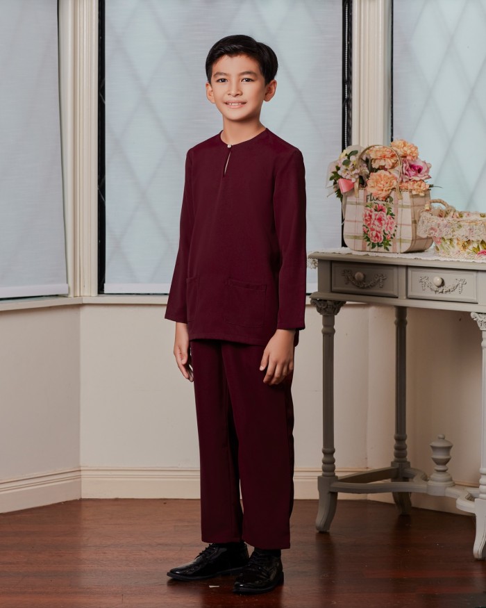 AJMAL BAJU MELAYU KID - MAROON