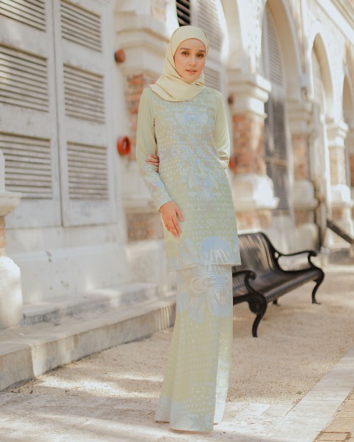 NAVILA PREMIUM KURUNG - OLIVE GREEN