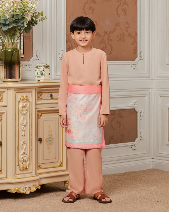 AJMAL BAJU MELAYU KID - PEACH ORANGE