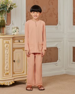 AJMAL BAJU MELAYU KID - PEACH ORANGE