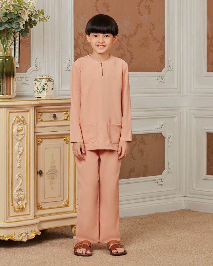 AJMAL BAJU MELAYU KID - PEACH ORANGE