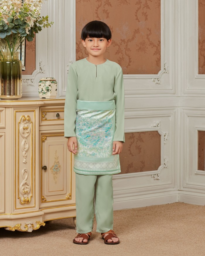 AJMAL BAJU MELAYU KID - SAGE GREEN