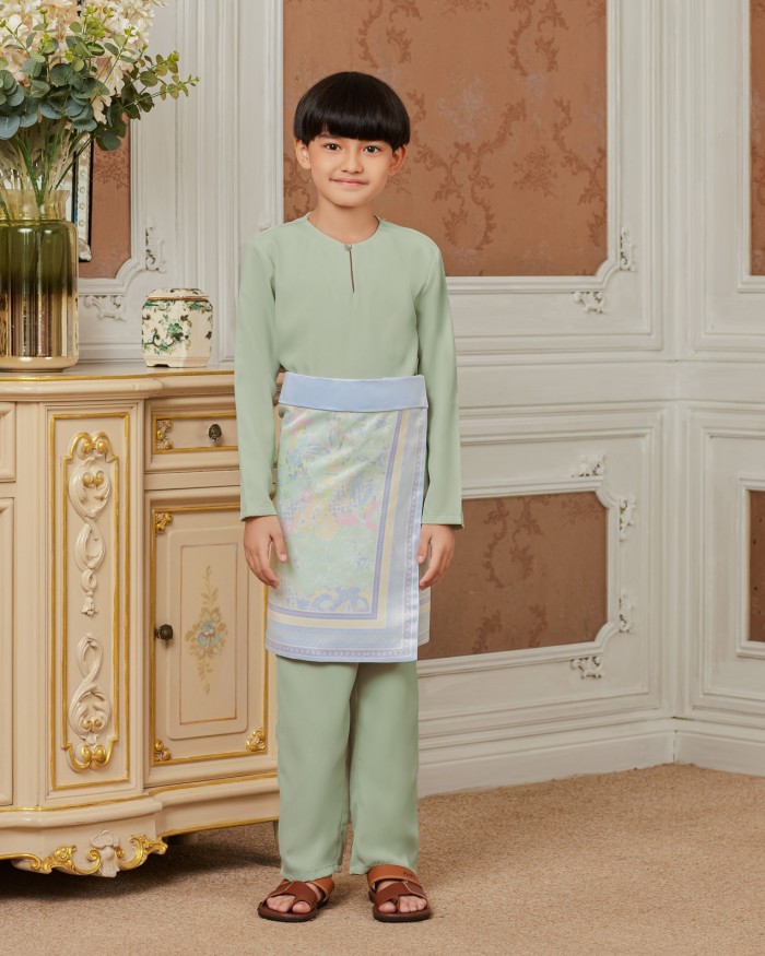 AJMAL BAJU MELAYU KID - SAGE GREEN