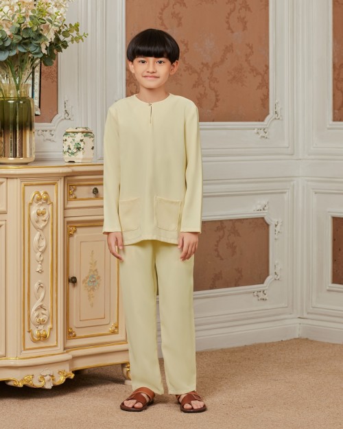 AJMAL BAJU MELAYU KID - SOFT YELLOW