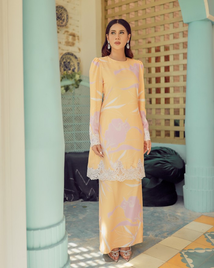 CARRA LACE KURUNG - YELLOW