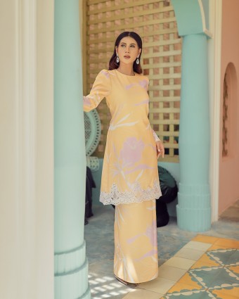 CARRA LACE KURUNG - YELLOW