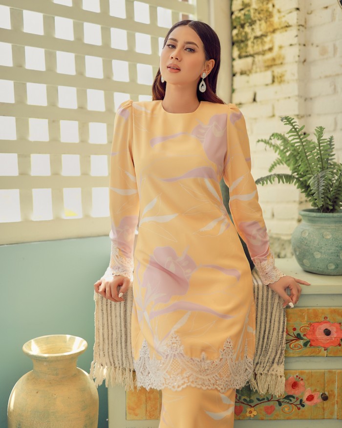 CARRA LACE KURUNG - YELLOW