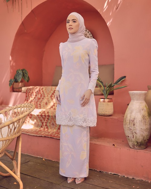 RAYSA LACE KURUNG - LILAC PURPLE