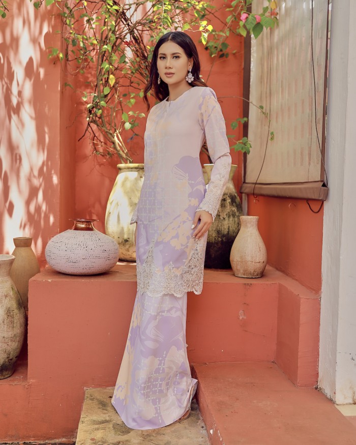 TIARA LACE KURUNG - PURPLE PINK