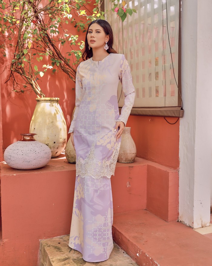 TIARA LACE KURUNG - PURPLE PINK